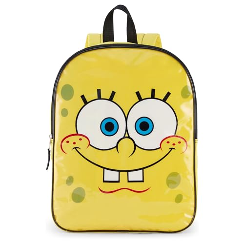Nickelodeon Rucksack für Kinder, 38,1 cm, tolle Büchertasche für Jungen, gepolsterte Gurte und großes Reißverschlussfach, Spongebob Gelb, 15 Inch von Nickelodeon