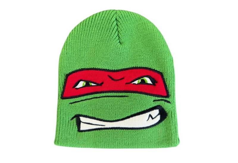 Nickelodeon Strickmütze 53 J TURTLES Cap Wintermütze Mütze Strickmütze Beanie Jungen rot/gr von Nickelodeon