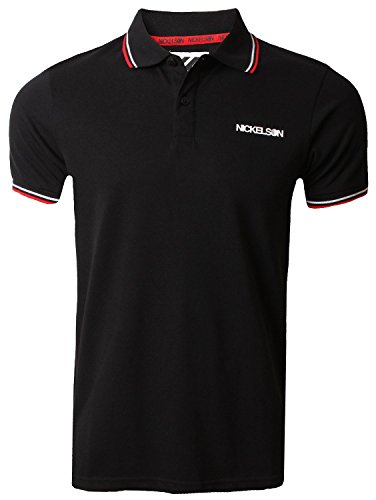 Nickelson Herren Poloshirt, kurzärmelig, Polycotton, Piqué-Stil Gr. XL, anthrazit von Nickelson