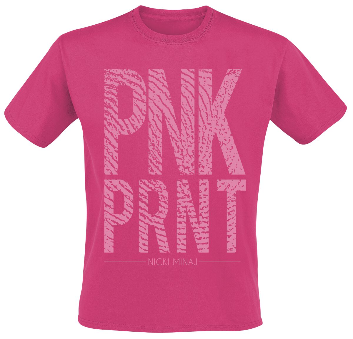 Nicki Minaj T-Shirt - Pnk Prnt - S bis XXL - für Männer - Größe L - pink  - Lizenziertes Merchandise! von Nicki Minaj