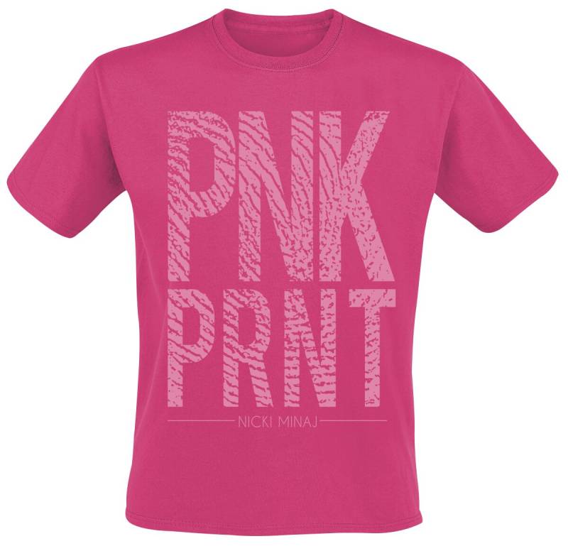 Nicki Minaj T-Shirt - Pnk Prnt - S bis XXL - für Männer - Größe S - pink  - Lizenziertes Merchandise! von Nicki Minaj