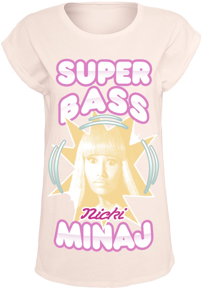 Nicki Minaj T-Shirt - Super Bass - S bis XXL - für Damen - Größe L - rosa  - Lizenziertes Merchandise! von Nicki Minaj