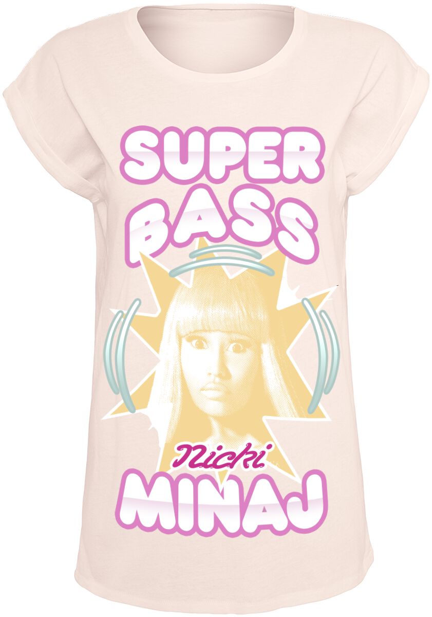 Nicki Minaj T-Shirt - Super Bass - S bis XXL - für Damen - Größe M - rosa  - Lizenziertes Merchandise! von Nicki Minaj