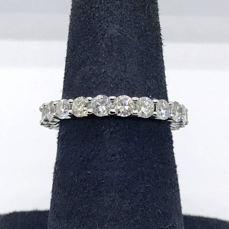 2.10 Ct Tw F/Si1 Rundschliff Diamant U Form Eternity Hochzeitsband 14K Weißgold 2.10 Ct Tw F/Si1 Rundschliff Diamant U Form Eternity Hochzeitsband 14K Weißgold von NicksFineJewelry