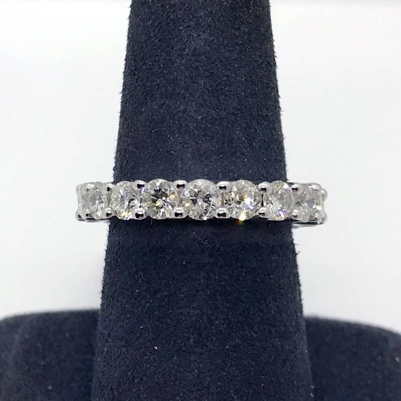 3.25 Ctw F/Si1 Rund Brillantschliff Diamant U Form Eternity Band 14K Weißgold 3.25 Ctw F/Si1 Rund Brillantschliff Diamant U Form Eternity Band 14K Weißgold von NicksFineJewelry