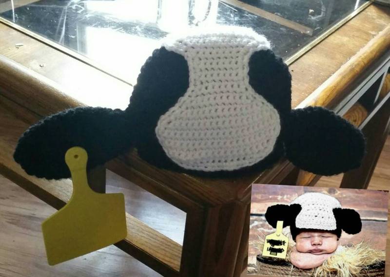 Kuhmütze Für Neugeborene Kuhmütze Für Neugeborene von NickysYarnBarn