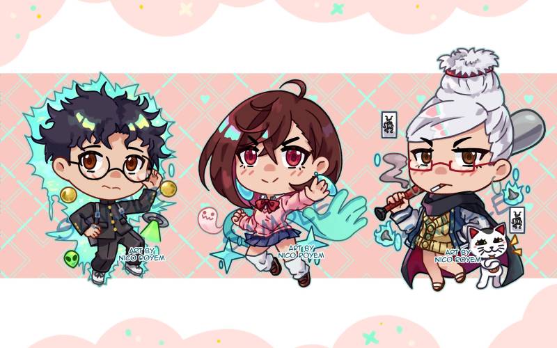 Dandadan Okarun Momo Seiko Verschiedene Doppelseitiger Schlüsselanhänger von NicoRoyem