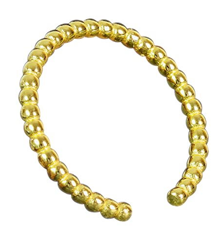 NicoWerk Damen Silberring Kugel aus 925 Sterling Silber Golden Schmal Schlicht mit Struktur Verstellbar Offen SRI731 von NicoWerk