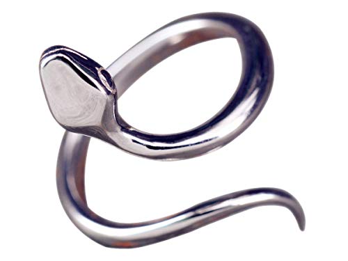 NicoWerk Damen Silberring Schlange aus 925 Sterling Silber Tier Glatt Verstellbar Offen SRI309 von NicoWerk