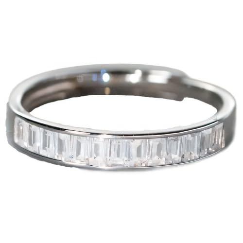 NicoWerk Damen Silberring mit Stein aus 925 Sterling Silber Zirkonia Schmal Glänzend Filigran Elegant Dezent Schlicht Bandring Verstellbar SRI967 von NicoWerk