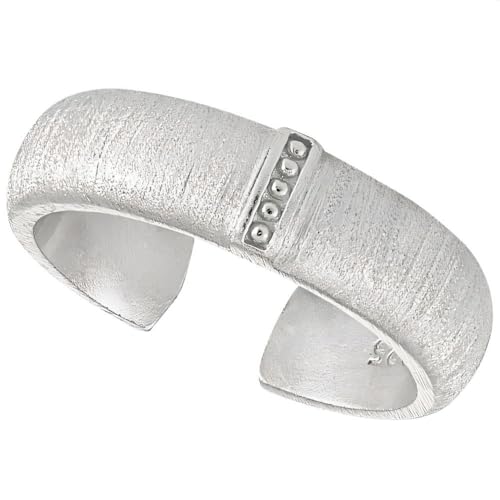 NicoWerk Ring Silber 925 Damen - Verstellbarer Silberring Damen 925 Silber, gebürsteter matter Bandring - SRI1111 von NicoWerk