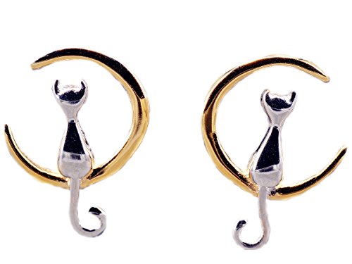 NicoWerk Silber Ohrstecker Katze Damen 925 Ohrringe Stecker Ohrschmuck Geschenk SOS134 von NicoWerk