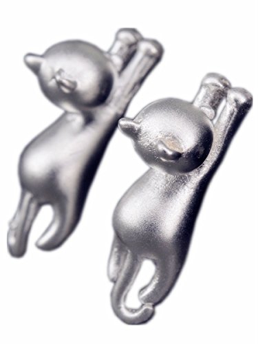 NicoWerk Silber Ohrstecker Katze Kitten Damen 925 Ohrringe Stecker Ohrschmuck Geschenk SOS146 von NicoWerk