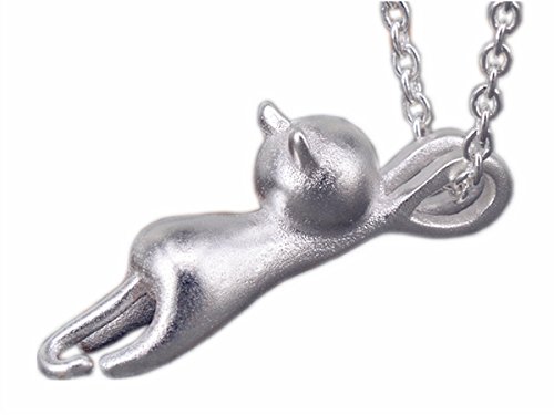 NicoWerk Silberkette mit Anhänger Katze Kitten Halskette Damen 925 Silber Kette Schmuck SKE164 von NicoWerk