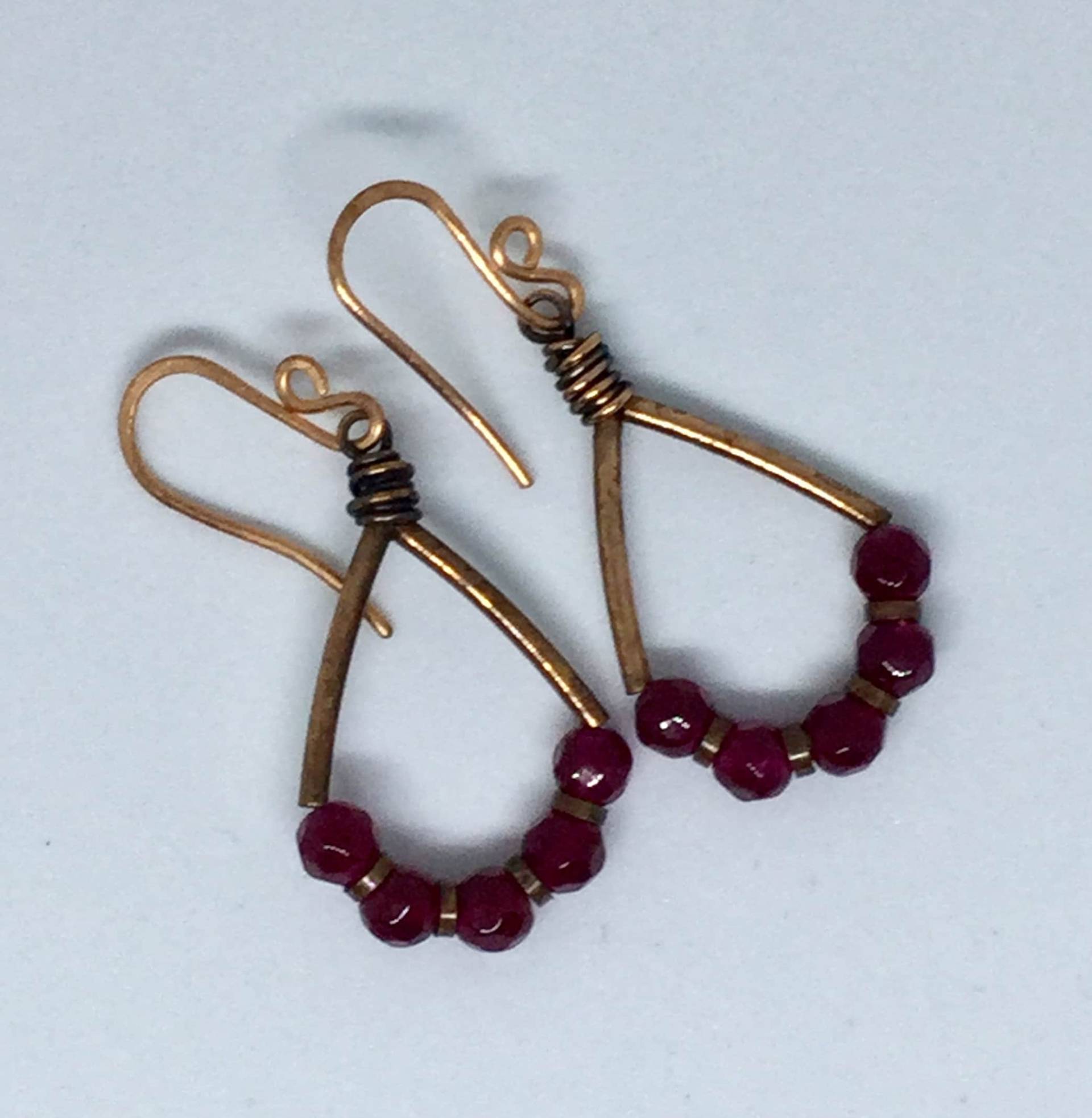 Roter Achat Und Kupfer. Ohrringe Roter Achat Und Kupfer. Ohrringe von NicolaKimBijoux