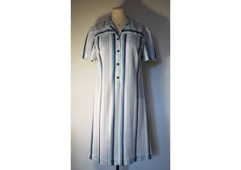 Vintage Grau Streifenkleid, Größe 14 Vintage Grau Streifenkleid, Größe 14 von NicoleSimoneVintage