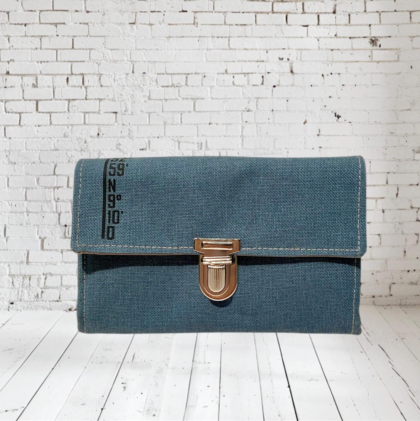 Portemonnaie Geldbörse Naturally Xl Petrol von NicolesTextilDesign