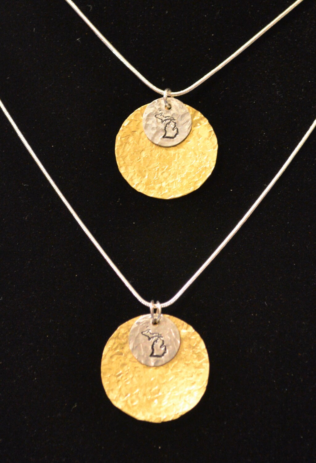 Zustand Von Michigan Great Lakes State Halskette von NicoletteEllenDesign