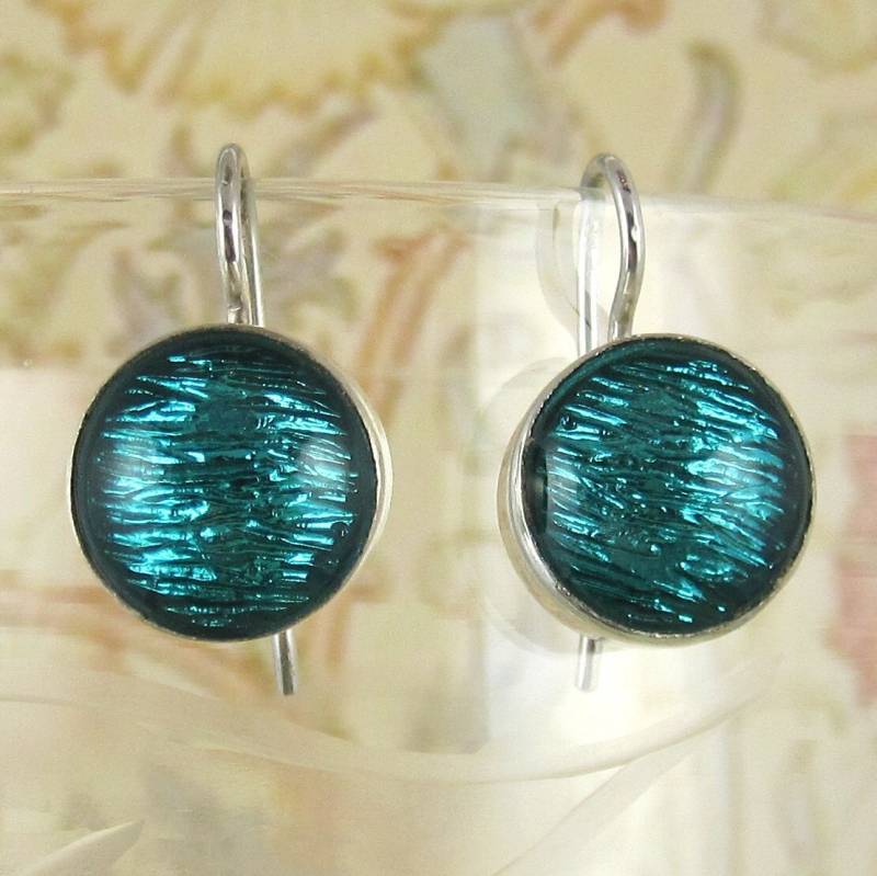 Glasperlen Ohrringe in Sterling Silber Fassung von NicolettesJewelry