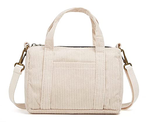 Crossbody-Taschen für Frauen Cord Hobo Tasche Schultertaschen Crossbody Geldbörsen Schultertaschen Kleine Tote Handtasche 2023, Beige, Small von Niction