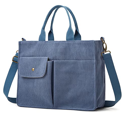 Tragetasche für Damen, Cord, Hobo-Tasche, Umhängetasche, Umhängetasche, Kuriertasche, Handtasche, 2023, Dunkelblau, Einheitsgröße von Niction