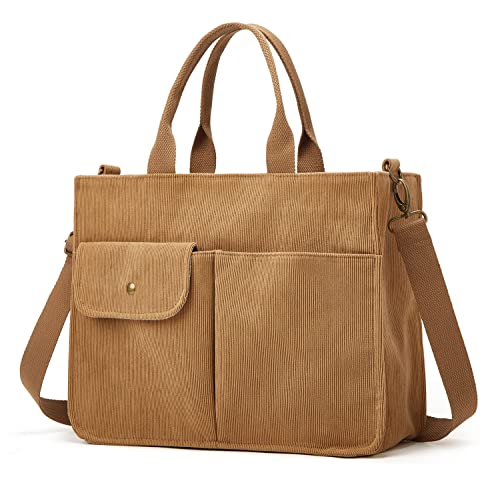 Tragetasche für Damen, Cord, Hobo-Tasche, Umhängetasche, Umhängetasche, Kuriertasche, Handtasche, 2024, Ein Khaki, Einheitsgröße von Niction