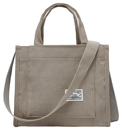 Niction Tragetasche Frauen Kleine Umhängetasche Stilvolle Tote Handtasche für Frauen Cord Hobo Bag Mode Crossbody Tasche College Tasche 2023, Dunkles Apricot, Einheitsgröße von Niction