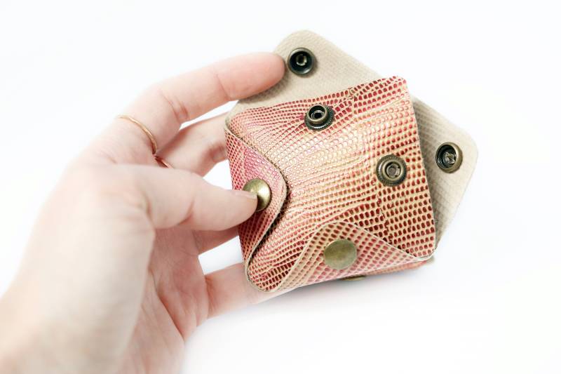 Handgemachte Münzenhalter Brieftasche Geldbörse Beutel Naturleder von NidaCrafts