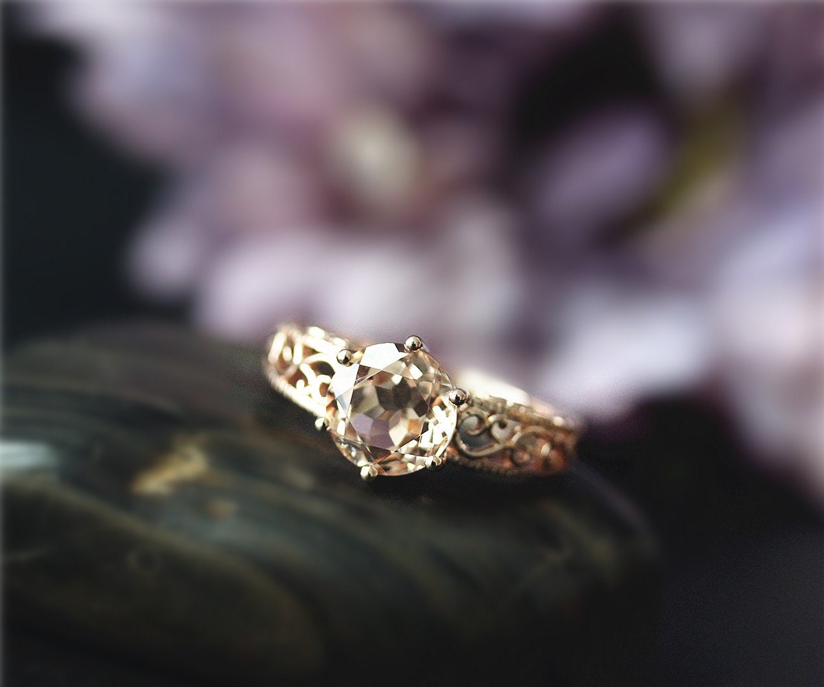 8mm Runde Natürliche Vs Rosa Morganit Ring Massiv 14K Rose Gold Trauring Ehering Versprechen Verlobungsring 8mm Runde Natürliche Vs Rosa Morganit Ring Massiv 14K Rose Gold Trauring Ehering Versprechen Verlobungsring von NidaRings