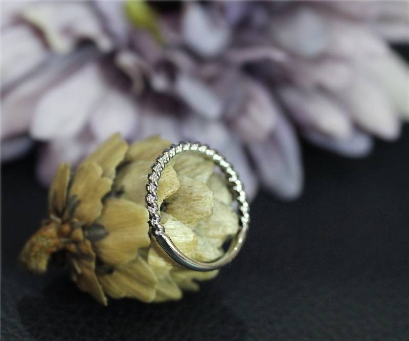 Einzigartige Design Ehering Solide 14Kt Weißgold Ring Stapelbar Jubiläum Verlobungsring Schlicht Gold Matching, Match Bandring von NidaRings