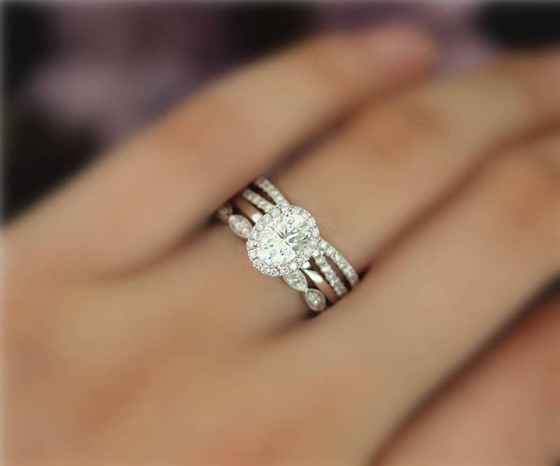 Erstaunliche & Perfekte Moissanite Braut Ring-Set Für Immer Eine 1Ct Oval Ring Massiv 14 K Gesetzt, Die Verlobungsring Weißgold Ehering Gesetzt Erstaunliche & Perfekte Moissanite Braut Ring-Set Für Immer Eine 1Ct Oval Ring Massiv 14 K Gesetzt, Die Verlobungsring Weißgold Ehering Gesetzt von NidaRings