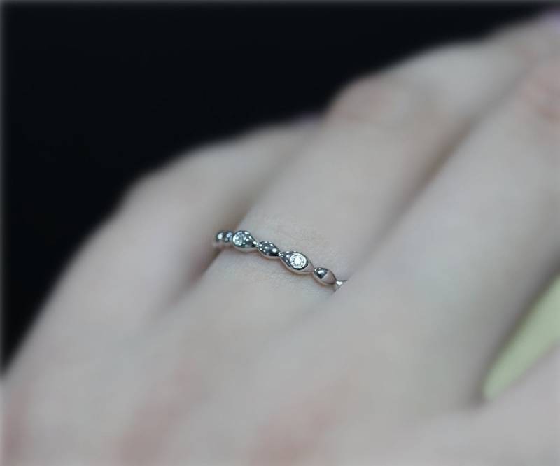 Jahrgang Hochzeitsband Voller Ewigkeit Diamanten Ehering Solid14K Ring Promise Jahrestag Stapelbar Weissgold Passende Band Jahrgang Hochzeitsband Voller Ewigkeit Diamanten Ehering Solid14K Ring Promise Jahrestag Stapelbar Weissgold Passende Band von NidaRings