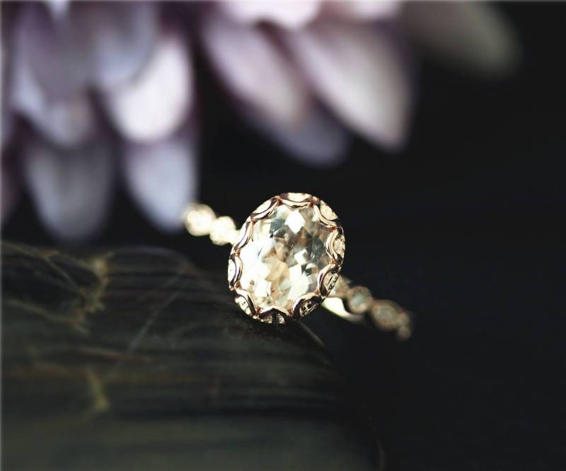 Vintage Design 7x9mm Oval Natural Pink Vs Morganit Ring Solid 14K Rose Gold Engagament Diamant Hochzeit Jahrestag Vintage Design 7x9mm Oval Natural Pink Vs Morganit Ring Solid 14K Rose Gold Engagament Diamant Hochzeit Jahrestag von NidaRings