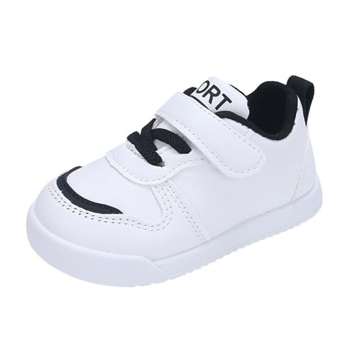 Nidddiv Coole Sneaker Jungs Spring and Summer Children and Infants Toddler Shoes Boys and Girls Floor Sports Flat Soles Light and Comfortable Solid Color Hook Loop (Black, 23.5 Infant) von Nidddiv