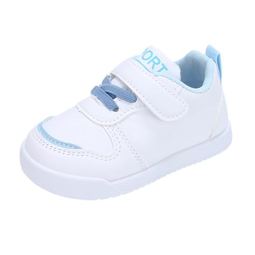 Nidddiv Coole Sneaker Jungs Spring and Summer Children and Infants Toddler Shoes Boys and Girls Floor Sports Flat Soles Light and Comfortable Solid Color Hook Loop (Blue, 27 Little Child) von Nidddiv