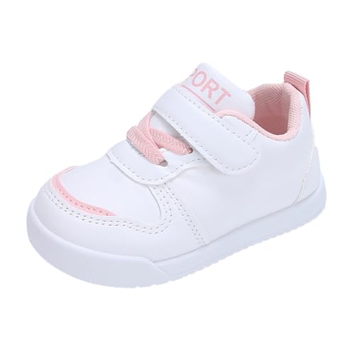 Nidddiv Coole Sneaker Jungs Spring and Summer Children and Infants Toddler Shoes Boys and Girls Floor Sports Flat Soles Light and Comfortable Solid Color Hook Loop (Pink, 25.5 Toddler) von Nidddiv