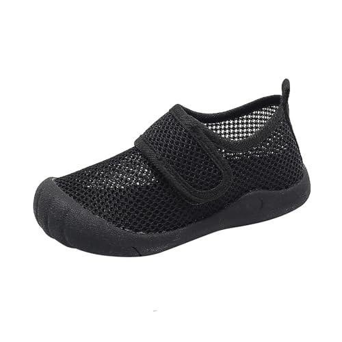 Nidddiv Sandalen 30 Höhlte Atmungsaktive Mesh Schuhe Baotou Anti Kick Sandalen Mädchen Einfarbig Strand Schuhe Baby Kleinkind (Black, 23.5 Infant) von Nidddiv