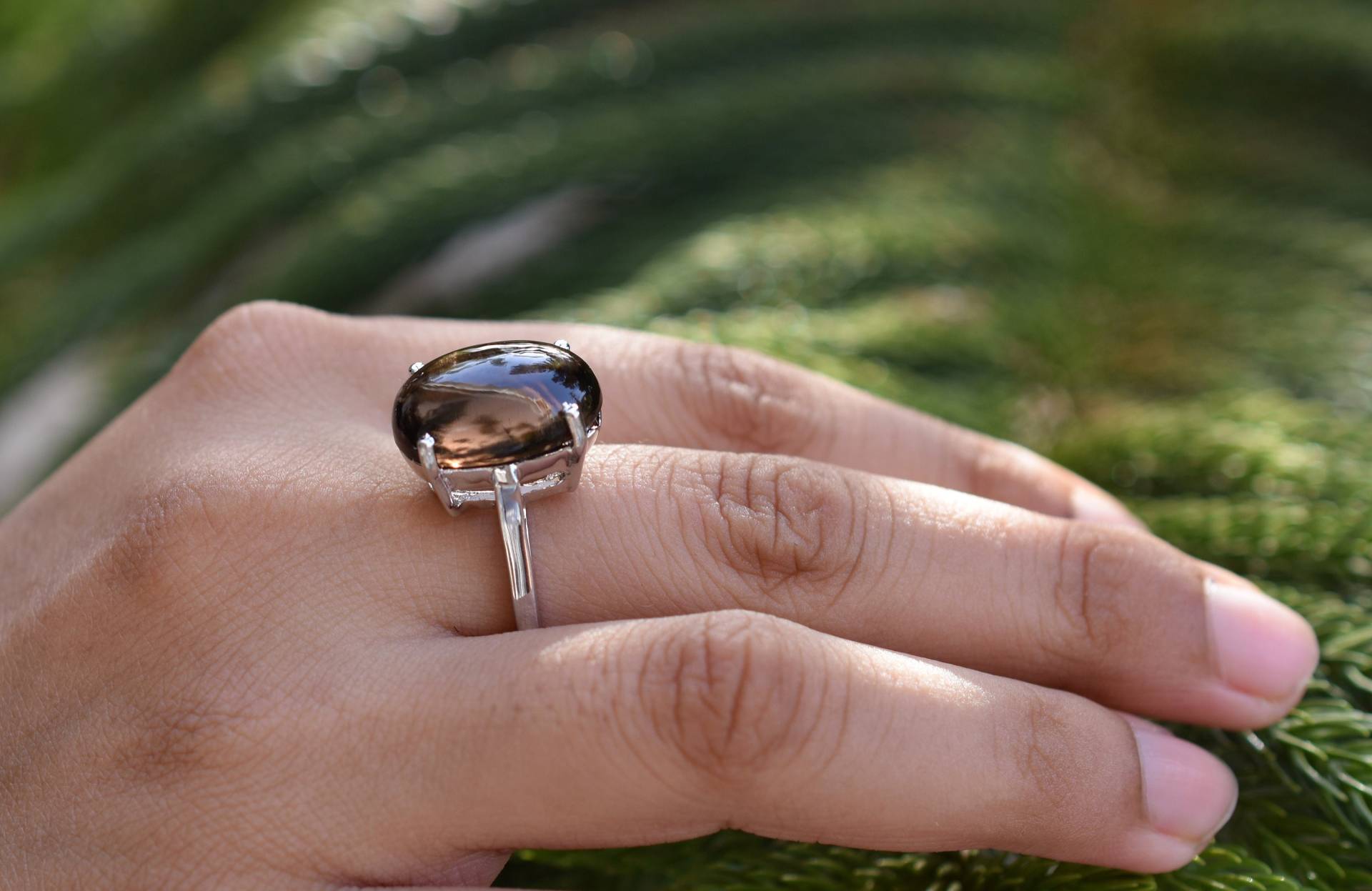 Cocktail Rauch Quarz-Ring, Hochzeitsgeschenk, Januar Birthstone Ring, Cognac Quarz Schmuck, 925 Silber Handgemachte Oval Unisex Ring Cocktail Rauch Quarz-Ring, Hochzeitsgeschenk, Januar Birthstone Ring, Cognac Quarz Schmuck, 925 Silber Handgemachte Oval Unisex Ring von NidhiJewels