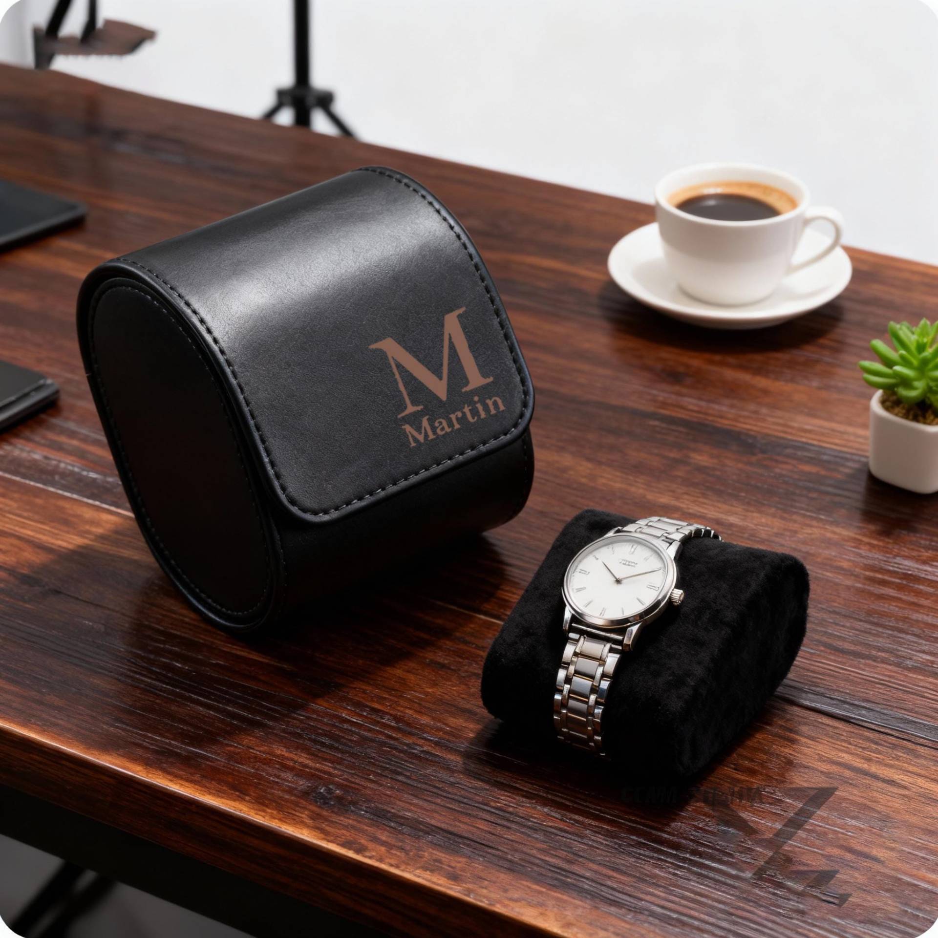 Elegant Leather Watch Organizer Case, Christmas Gift For Boyfriend , Christmas Dad, Christmas Man, Christmas Husband von NieVerblassen