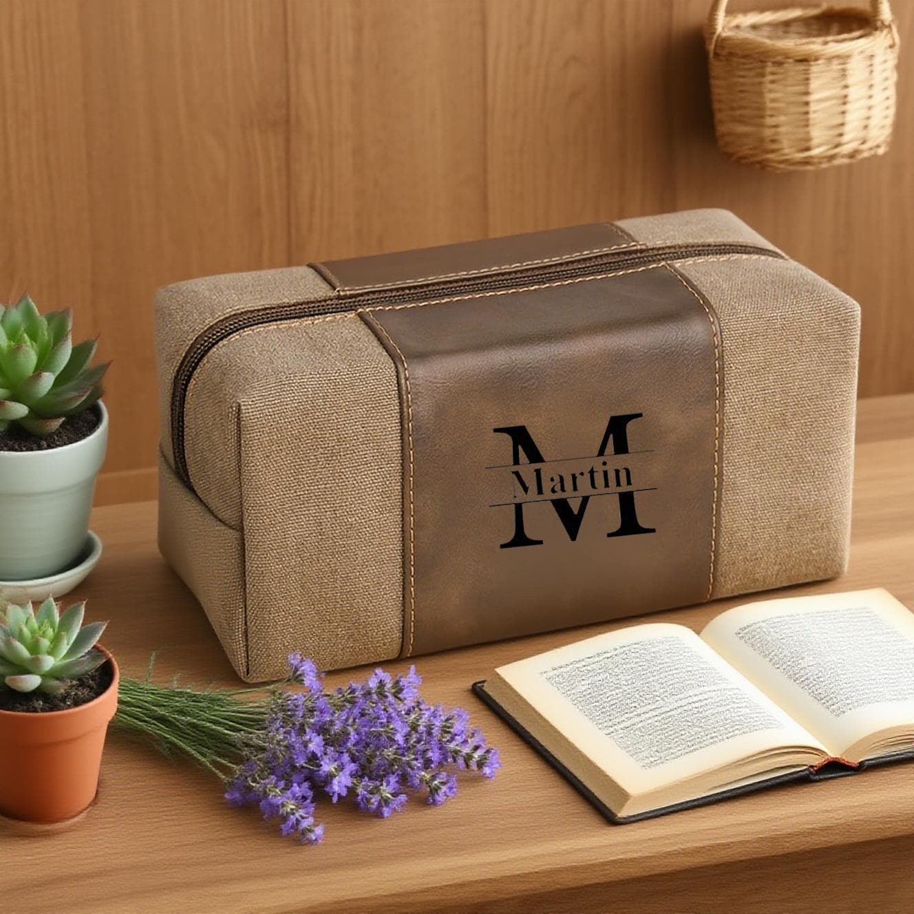 Personalized Men's Leather Toiletry Bags, Groomsmen Gifts, Anniversary Gifts For Men, Travel Bags von NieVerblassen