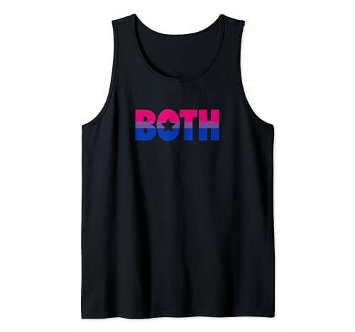 Both Cute Minimalist Bisexual Pride Flag Color Design Merch Tank Top von Niedlich Bisexuell Stolz Zeug Bi Zitat Merch