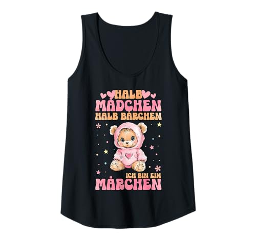 Damen Halb Mädchen Halb Bärchen Ich Bin Ein Märchen Bär Bären Tank Top Damen Halb Mädchen Halb Bärchen Ich Bin Ein Märchen Bär Bären Tank Top von Niedliche Bärchen Sprüche Geschenkideen Mädchen