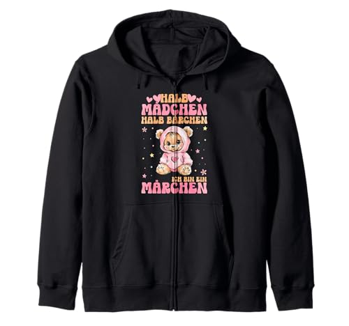 Halb Mädchen Halb Bärchen Ich Bin Ein Märchen Bär Bären Kapuzenjacke von Niedliche Bärchen Sprüche Geschenkideen Mädchen