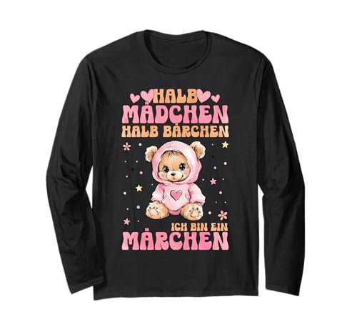 Halb Mädchen Halb Bärchen Ich Bin Ein Märchen Bär Bären Langarmshirt Halb Mädchen Halb Bärchen Ich Bin Ein Märchen Bär Bären Langarmshirt von Niedliche Bärchen Sprüche Geschenkideen Mädchen