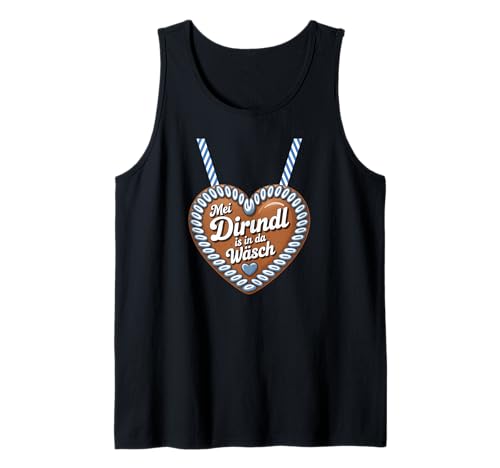 Bayerisches Dirndl Spruch Lebkuchenherz Tank Top von Niedliche Bayerische Sprüche für Damen & JGA
