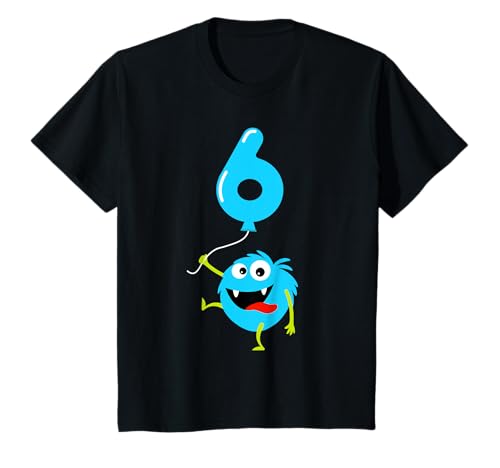 6 Geburtstag Monster Geschenk 6 Jahrefür Jungen T-Shirt von Niedliche Kinder Geburtstag Tiere Geschenk