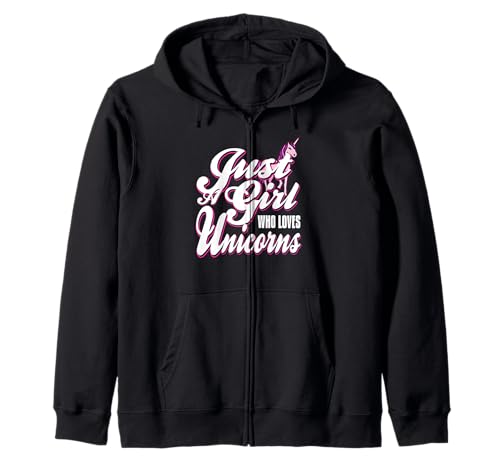Fantasie Einhorn Mädchen Spruch Rosa Humor Kapuzenjacke von Niedliche Magische Tierwelt Regenbogen Stil