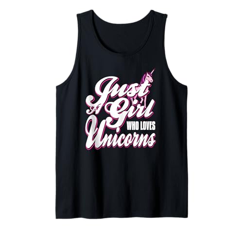 Fantasie Einhorn Mädchen Spruch Rosa Humor Tank Top von Niedliche Magische Tierwelt Regenbogen Stil