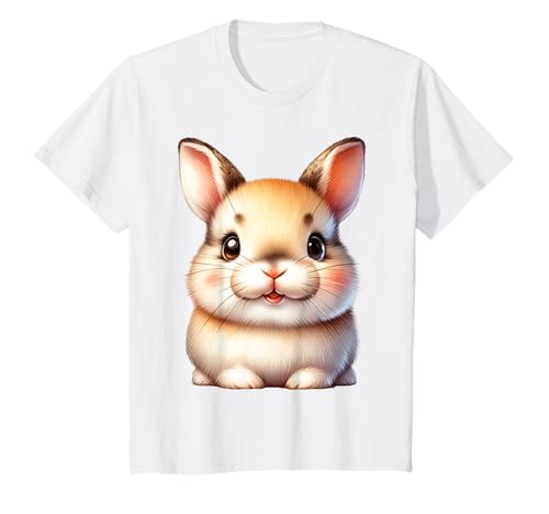 Kinder Süßer Hase mit großen Augen für Kinder Tierfreunde T-Shirt von Niedliche Tierdesigns für Hasenfreunde und Kids