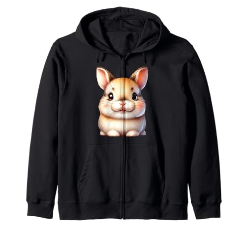 Süßer Hase mit großen Augen für Kinder Tierfreunde Kapuzenjacke von Niedliche Tierdesigns für Hasenfreunde und Kids